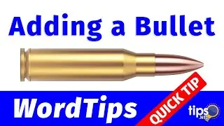 Adding a Bullet in Your Text