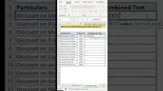 How to Combine Text Value With Value in Percentage in Excel | MS Excel | 