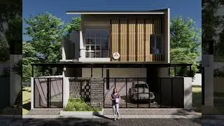 DESAIN RUMAH 2 LANTAI SIMPLE MODERN DI LAHAN 10x20 METER