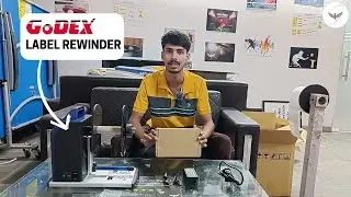 Automatic Godex T10 Label Roll Rewinder | Full Process & working Video |