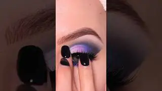 Try this purple cutcrease eye makeup tutorial #shorts