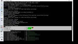 Please commit your changes or stash them before you merge.