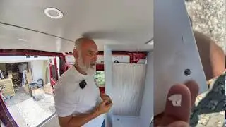 Big Red Van Build Redoing Shower Walls after Failure