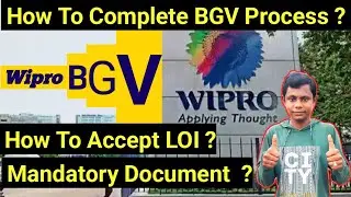 Wipro BGV Process||How To Complete?|| Which documents are mandatory?|| How To Accept LOI?||Full Step
