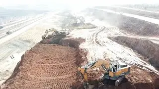 Caterpillar And Liebherr Excavators Working On Mines - Sotiriadis/Labrianidis Mining Works
