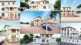 New Spanish House Design |25 Marla House Floor Plan With 3d Elevation | Architecture House Design