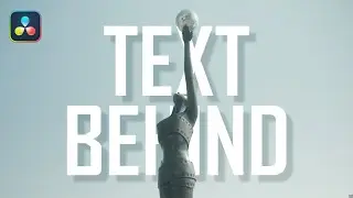 Text BEHIND Objects In DaVinci Resolve | Fusion Tutorial