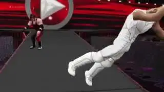 WWE2K16 - Kane blasts Seth Rollins