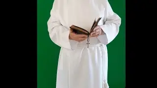 Stock footage - reading the Bible in front of green screen - copyright free