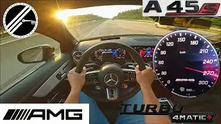 Mercedes-AMG A 45 S | 421 PS | Top Speed Drive German Autobahn No Speed Limit POV