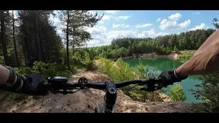 Down by the lake for some mountain bike playground fun
