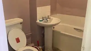 Social Housing tenant bathroom repair & paint removing damp, adding layers to build up wall strength