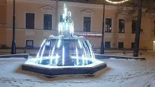 Winter fountain