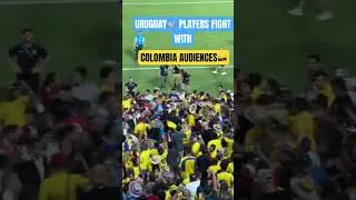 uruguay players fight with Colombia audiences #shorts #euro2024 #football #uruguay #colombia