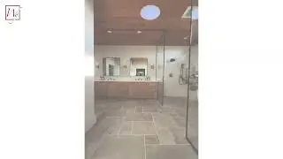 Large Bathroom and Walk-in Shower Remodel with Electric Floor Heating