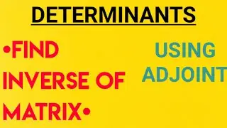 Find Inverse Of Matrix using Adjoint