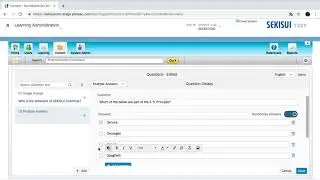 SEKISUI SF LMS ADMIN TRAINING #6: Creating A Quiz