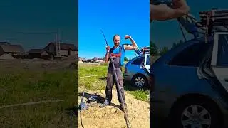 СКВАЖИНА ИГЛА ЖЕЛОНКОЙ💦САМОЕ БЫСТРОЕ  ВОДОСНАБЖЕНИЕ#абиссинскаяскважина#свояскважина52