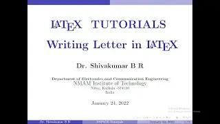 LaTeX Tutorial 3: Writing a Letter in LaTeX