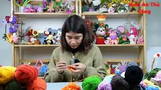 Làm củ cà rốt mập bằng len treo túi xách - [PART 1] | Hoài An Thủ Công