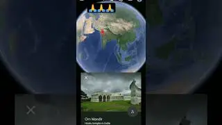 Google Earth Om mandir in india | #shorts #shortsvideo #facts #googleearth