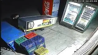 Serbian robber gets crushed by a fridge and escapes
