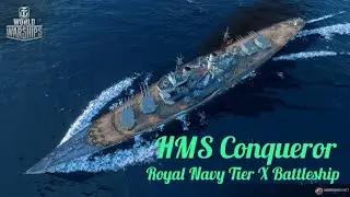 World Of Warships Blitz - HMS Conqueror (Best T10 Firestarter BB) Gameplay