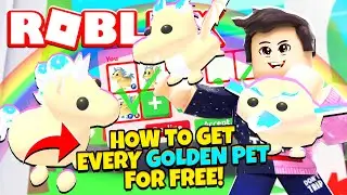 How to Get Every GOLDEN PET for FREE in Adopt Me! NEW Adopt Me Golden Pets Update (Roblox)