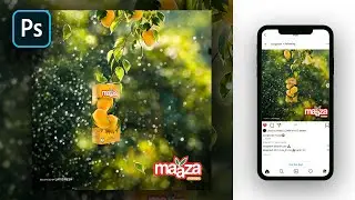 #Maaza Social Media Post Design in Photoshop Tutorial 2021
