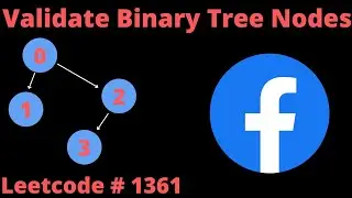 VALIDATE BINARY TREE NODES | LEETCODE # 1361 | PYTHON SOLUTION