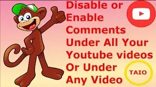How to disable or enable comments on all videos on your youtube channel? By TecAllinOne