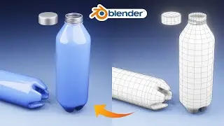 Create 3D Water Bottle Design || Hard Surface || Subdivision || Product Modelling in blender