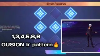 HOW I'LL GET GUSION K' 🔥 WITH 1,3,4,5,8,6 PATTERN? #mlbb #kof