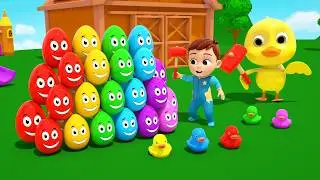 Colorful Surprise Eggs and Cute Duck Toys for Kids | Learn Colors and Have Fun! | Nursery Rhymes