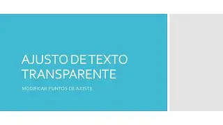Cómo Trabajar con el Modo Transparente
