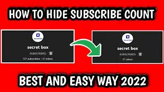 How to hide subscribe  on youtube 👍| अब कोई नही देखे गा subscribers 🤫
