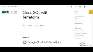 Cloud SQL with Terraform - Qwiklabs  