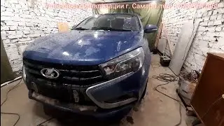 Lada Vesta. Установлена сигнализация с автозапуском и GSM Призрак.