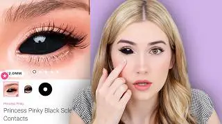 I Tried Crazy Halloween Color Contacts *my eyes hurt*