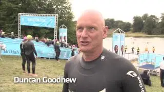 David Walliams dives in to SwimBritain at Blenheim Palace