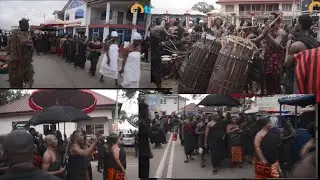Woraworaman has arrived at the Manhyia Palace in kumasi to pay their respects to Asantehemaa 