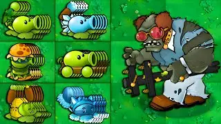 Plants Vs Zombies: 5 All Plants Hybrid Vs Rampaging Disco King + EXTRA - PVZ Hybrid 3.12