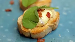 Tostadas con Provolone y Panceta  🥓#panceta #provolone #tutorial #vlog #fyp #shorts #Paraguay #queso