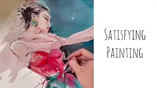 Satisfying painting || 3 min of art relaxing