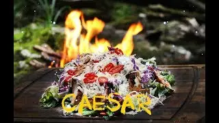 Cooking on a Campfire in the Forest - Primitive Cooking