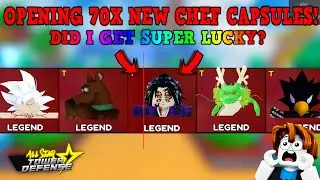 [NEW STARDUST CODE] DID I GET INSANE LUCK?! OPENING 70X NEW CHEF CAPSULES ALL STAR TOWER DEFENSE TD