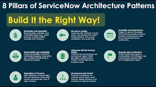 The 8 Pillars of ServiceNow Architecture