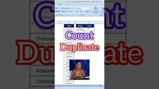 How to Count Duplicate values in excel #shorts