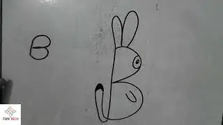 How Easily Draw rabbit from latter B || rabbit sketching