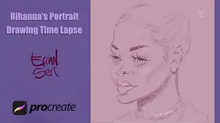 Rihanna Portrait Drawing